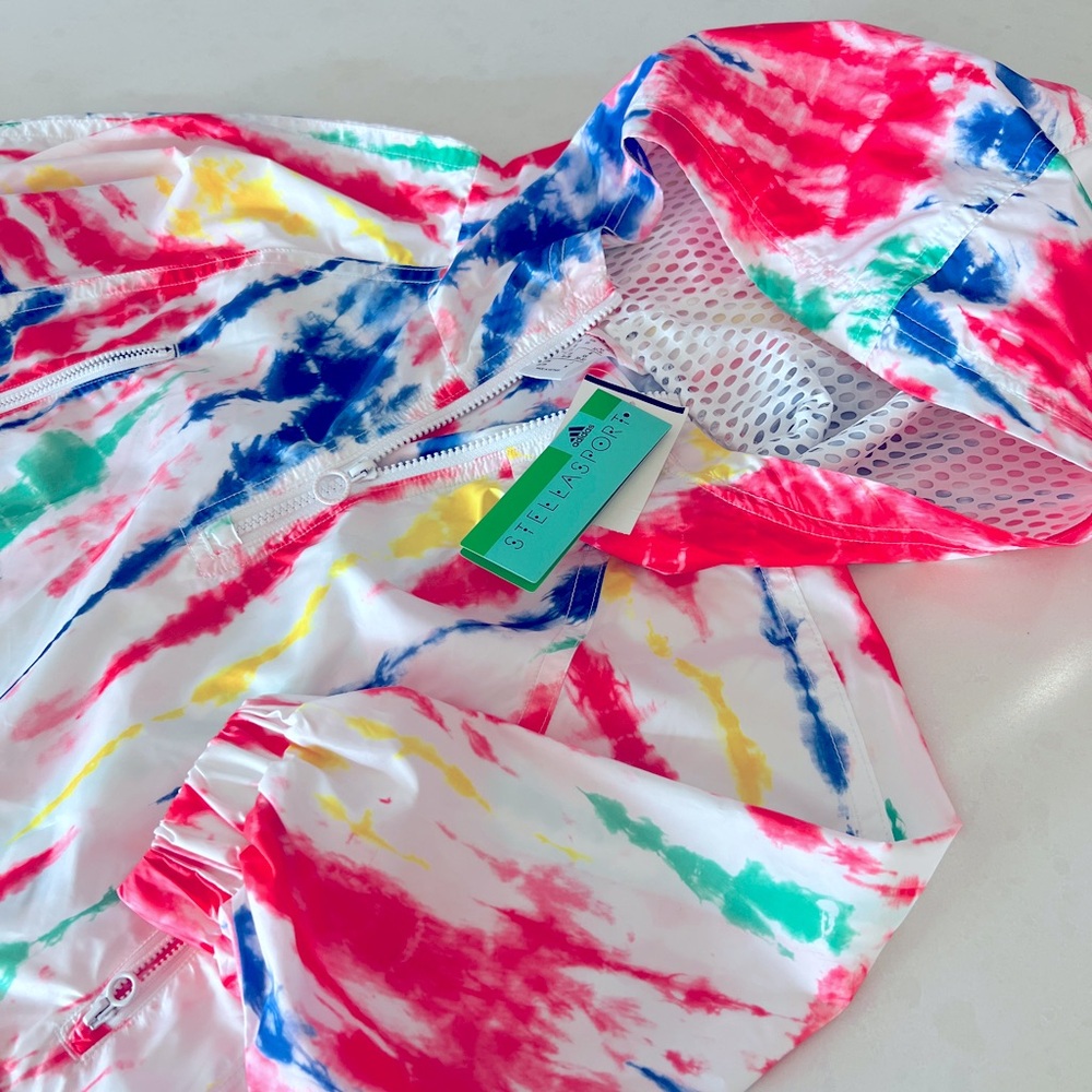 Adidas Stella McCartney Sport Tie Dye Windbreaker NWT